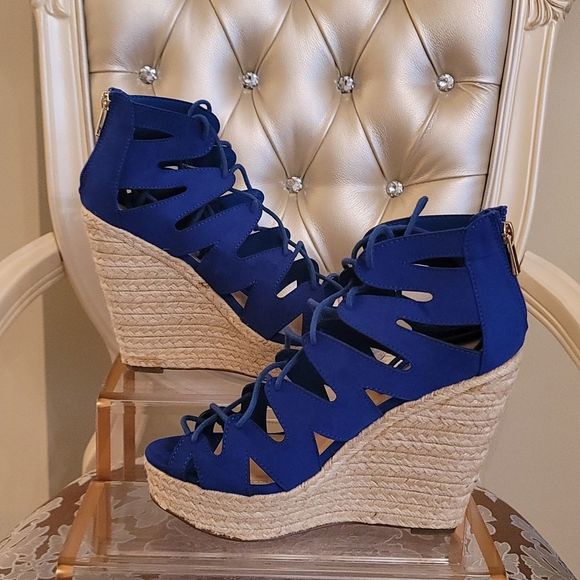 JustFab Shoes Justfab Emilia Braided Wedge Sandals Poshmark